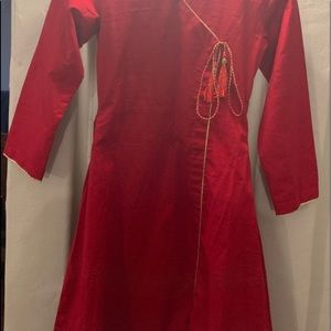 Nishat Linen cotton angarka style frock